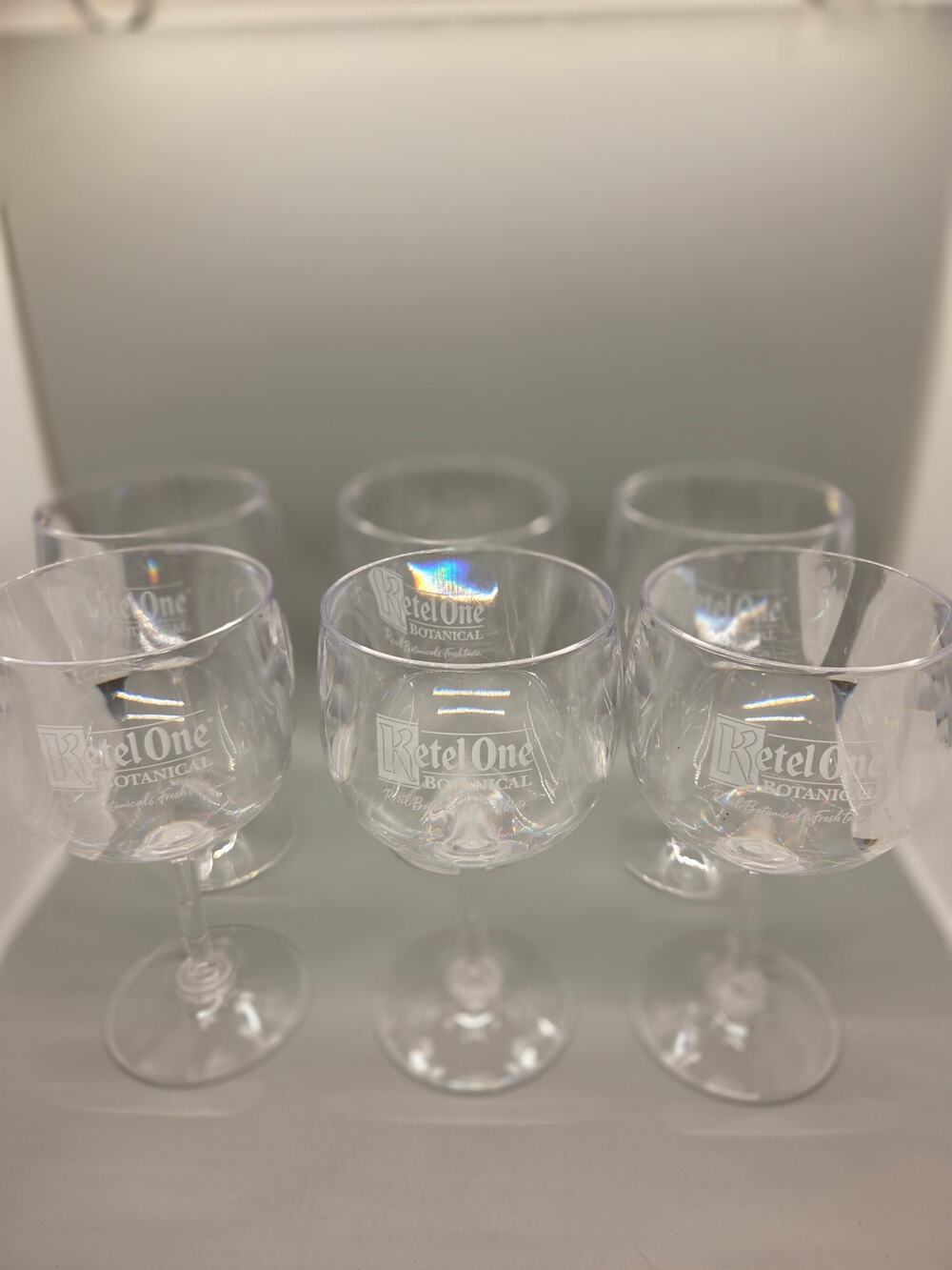 Ketel One Botanical Promotional Plastic Wine Glasses (Set of 6)